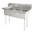 Omcan USA 22114 59" W 18 Gauge Stainless Steel Without Drainboard Galvanized Legs Pot Sink