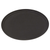 Omcan USA 80107 26" Dia. ABS Plastic Black Oval Serving Tray
