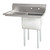Omcan USA 25253 Stainless Steel 8" Center Faucet Holes Left Drain Board Pot Sink