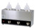 Omcan USA 44179 17.6" W x 7.34" D Stainless Steel Countertop Triple Bottle Sauce Warmer - 120 Volts 600 Watts