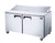 Omcan USA 50047 60" W Stainless Steel 2 Doors Refrigerated Prep Table -110 Volts 0.25 HP