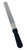Omcan USA 80142 6.5" x 1.31" Stainless Steel Blade with Black Plastic Handle Offset Bakery Spatula