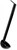 Omcan USA 80221 8.5" L 0.75 Oz. Black Polycarbonate Ladle