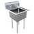 Omcan USA 43761 23" W x 44" H x 23.5" D Stainless Steel 18 Gauge One Compartment with Galvanized Legs Pot Sink