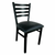 Omcan USA 47594+76554 Black Metal Frame Upholstered Vinyl Seat Side Chair