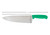 Omcan USA 12108 10" Stainless Steel Green Handle Medium Blade Chef Knife