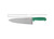 Omcan USA 12003 8" Stainless Steel Green Handle Medium Blade Chef Knife