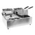 Omcan USA 39372 12 L Stainless Steel Electric Countertop Double Fryer - 220 Volts 1-Ph