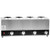 Omcan USA 44180 23.11" W x 7.34" D Stainless Steel Countertop Quadruple Bottle Sauce Warmer - 120 Volts 800 Watts