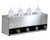Omcan USA 44180 23.11" W x 7.34" D Stainless Steel Countertop Quadruple Bottle Sauce Warmer - 120 Volts 800 Watts
