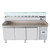 Omcan USA 46680 47.2" W Countertop Refrigerated Topping Rail with Glass Sneeze Guard -120 Volts