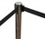 Omcan USA 30438 13" Diameter Rubberized Bottom Base Stainless Steel Stand Retractable Black Belt Crowd Control System