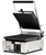 Omcan USA 11376 10" x 9" Grooved Top and Smooth Bottom Single Elite Series Sandwich Grill - 120 Volts