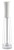 Omcan USA 43702 10" Tall White Finish Italian Beech Wood Acrylic Resin Base TRE SPADE Tosca Series Salt Mill