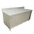 Omcan USA 43482 72" W x 24" D x 36" H Stainless Steel 16 Gauge Enclosed Cabinet Base with Sliding Door Work Table