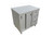 Omcan USA 44190 60" W x 24" D 430 Stainless Steel 16 Gauge Cabinet Base with Sliding Doors Work Table