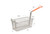 Omcan USA 80554 6.31" W x 12.13" D x 5.31" H Nickel Plated Steel Rectangular Medium Mesh Fry Basket