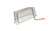 Omcan USA 80554 6.31" W x 12.13" D x 5.31" H Nickel Plated Steel Rectangular Medium Mesh Fry Basket