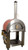 Omcan USA 48113 Red Enamel Coated Stainless Steel Wedge Wood Burning Oven