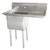 Omcan USA 43773 38.5" W Stainless Steel 18 Gauge One Compartment with Drainboard Pot Sink