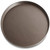 Omcan USA 80112 11" Dia. ABS Plastic Brown Round Serving Tray