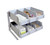 Omcan USA 43642 6 Sections Gray Polypropylene Aluminum Frame Condiment Organizer