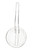 Omcan USA 80371 8" Dia. x 3" H Nickel Plated Steel Round Coarse Mesh Culinary Basket