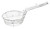 Omcan USA 80371 8" Dia. x 3" H Nickel Plated Steel Round Coarse Mesh Culinary Basket