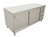 Omcan USA 44196 60" W x 30" D 430 Stainless Steel 16 Gauge Cabinet Base with Sliding Doors Work Table