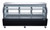 Omcan USA 50078 82" W Black Coated Steel 6 Shelves Refrigerated Deli Display Case - 115 Volts 1-Ph