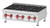 Omcan USA 43735 Stainless Steel Natural Gas Countertop 6 Burners Hotplate - 132,000 BTU