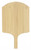 Omcan USA 80603 14" x 16" Blade Rectangular Pizza Peel with 24" L and Wooden Handle