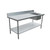 Omcan USA 43238 60"W x 30"D Stainless Steel 6"H Backsplash Work Table With Prep Sink