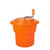 Omcan USA 43637 2.5 Gal. Orange Plastic Manual Salad Spinner