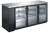 Omcan USA 50062 19.6 Cu. Ft. Three Sections Reach-In Refrigerated Back Bar Cooler - 115 Volts 1-Ph