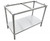 Omcan USA 40411 48"W x 24"D x 36"H Stainless Steel Frame Undershelf Polytop Table Frame