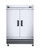 Omcan USA 50026 54" W Stainless Steel Exterior Reach-In 2 Section Refrigerator - 110 Volts