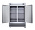 Omcan USA 50026 54" W Stainless Steel Exterior Reach-In 2 Section Refrigerator - 110 Volts