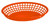 Omcan USA 80360 9" Red Plastic Oval Platter Basket