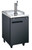 Omcan USA 50066 0.5 Keg Capacity Black Stainless Steel 1 Dispenser Draft Beer Cooler - 115 Volts 0.17 HP