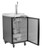 Omcan USA 50066 0.5 Keg Capacity Black Stainless Steel 1 Dispenser Draft Beer Cooler - 115 Volts 0.17 HP