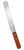 Omcan USA 80145 8.5" x 1.5" Stainless Steel Blade with Wood Handle Offset Bakery Spatula