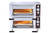 Omcan USA 48368 28" W Stainless Steel Countertop Double Chamber Electric Pizza Oven - 240 Volts