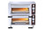 Omcan USA 48368 28" W Stainless Steel Countertop Double Chamber Electric Pizza Oven - 240 Volts