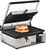 Omcan USA 11377 10" x 14" Grooved Top and Bottom Single Elite Series Sandwich Grill - 110 Volts