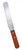 Omcan USA 80144 6.5" x 1.31" Stainless Steel Blade with Wood Handle Offset Bakery Spatula