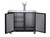 Omcan USA 50063 Two 0.5 Kegs Capacity Black Stainless Steel 1 Dispenser Draft Beer Cooler - 115 Volts 0.2 HP
