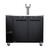 Omcan USA 50063 Two 0.5 Kegs Capacity Black Stainless Steel 1 Dispenser Draft Beer Cooler - 115 Volts 0.2 HP