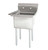 Omcan USA 22118 29" W 18 Gauge Stainless Steel Without Drainboard Galvanized Legs Pot Sink