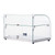 Omcan USA 44372 21.8" W x 14.8" D x 14.8" H Curved Front Glass and Stainless Steel Countertop Display Case